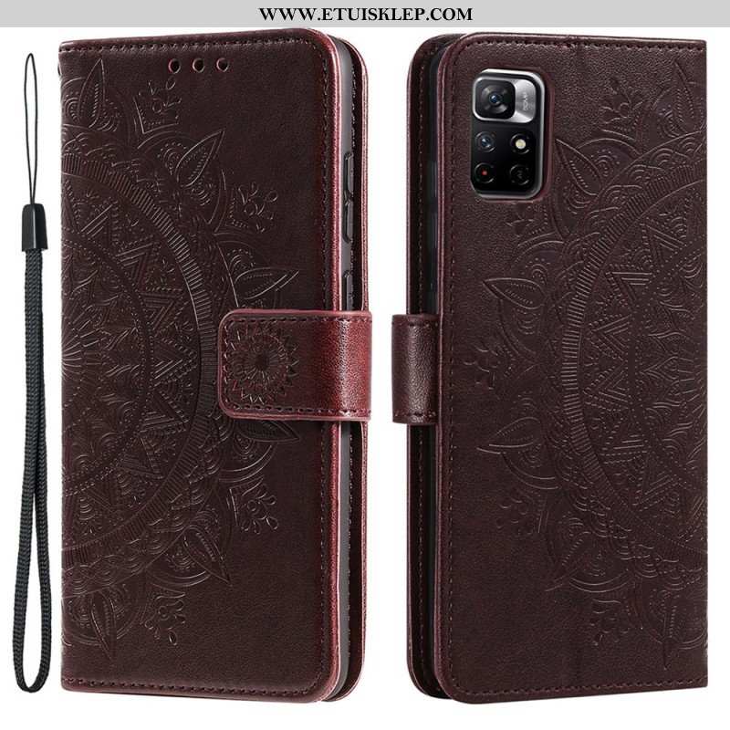 Etui Folio do Poco M4 Pro 5G Mandala Słońca